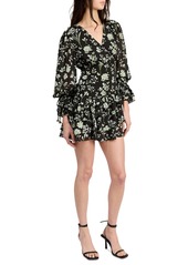 En Saison Women's Emory Printed Long-Sleeve Mini Dress - Black Pear