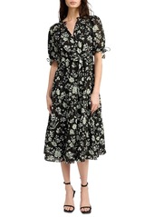 En Saison Women's Emory Printed Short-Sleeve Midi Dress - Black Pear