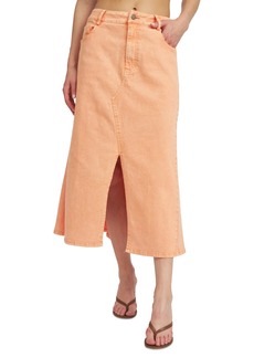 En Saison Women's Isobel Colored Denim Midi Skirt - Washed Cor