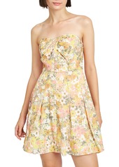 En Saison Kasey Womens Floral Print Short Fit & Flare Dress