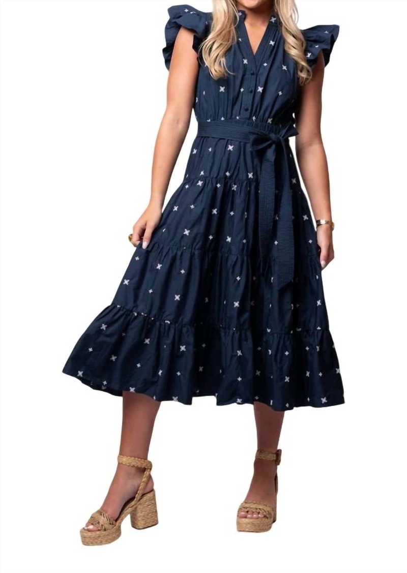 En Saison Maya Midi Dress In Navy