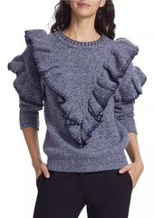 En Saison Rene Ruffle-Trim Sweater