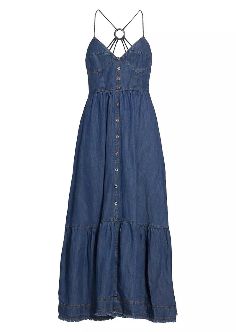 En Saison Sere Denim Midi-Dress