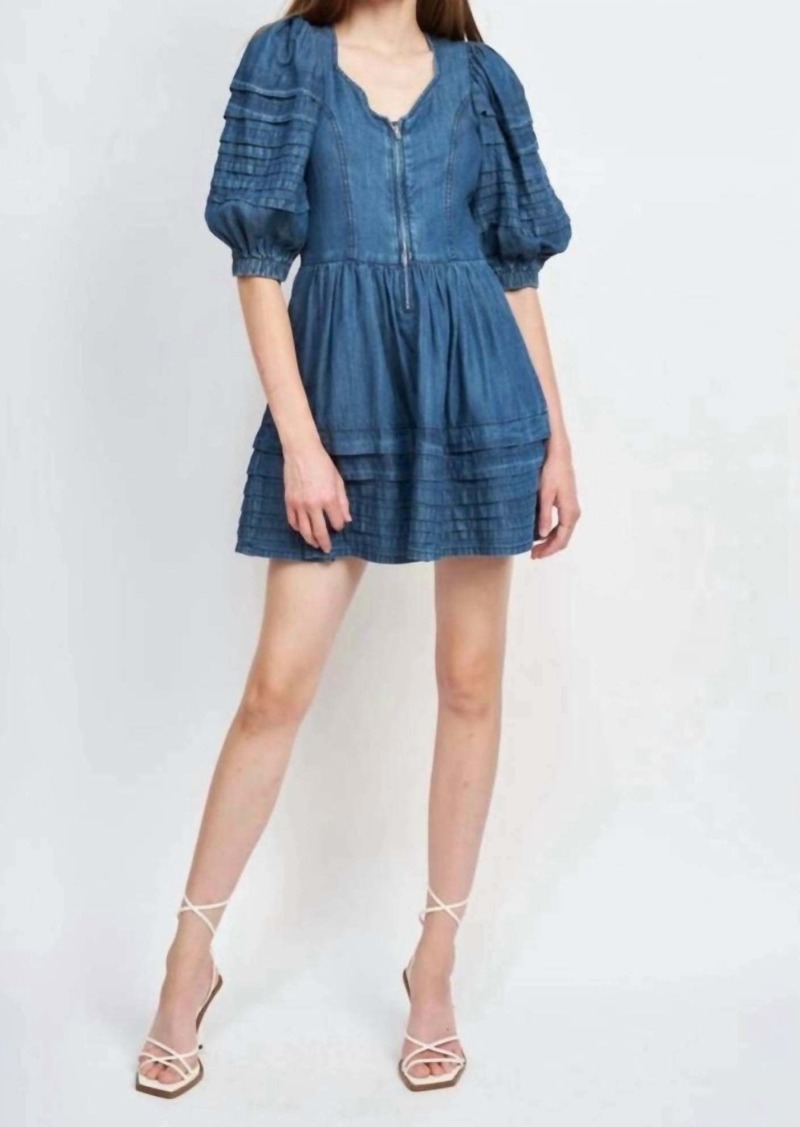 En Saison Sere Mini Dress In Denim