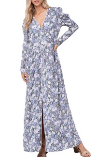 En Saison Womens Floral Print Long Midi Dress