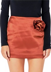 Endless Rose Corsage Trim Mini Skirt