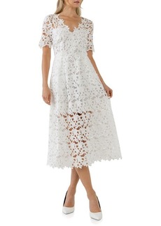 Endless Rose Allover Lace Midi Dress