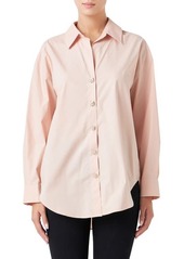 Endless Rose Embellished Oversize Cotton Shirt