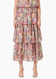 Endless Rose Floral Tiered Maxi Skirt