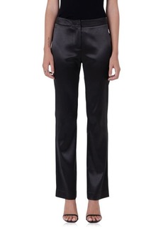 Endless Rose Mid Rise Flared Satin Trousers