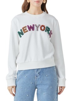 Endless Rose New York Embellished Sweatshirt