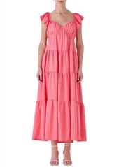 Endless Rose Ruffle Bow Tiered Maxi Sundress