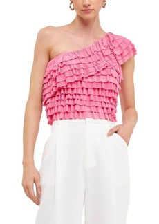 Endless Rose Ruffle One-Shoulder Top