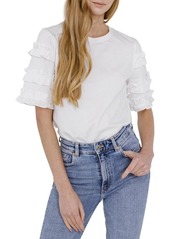 Endless Rose Ruffle Sleeve T-Shirt in White at Nordstrom