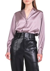 Endless Rose Satin Button-Up Blouse