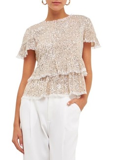 Endless Rose Sequin Babydoll Top