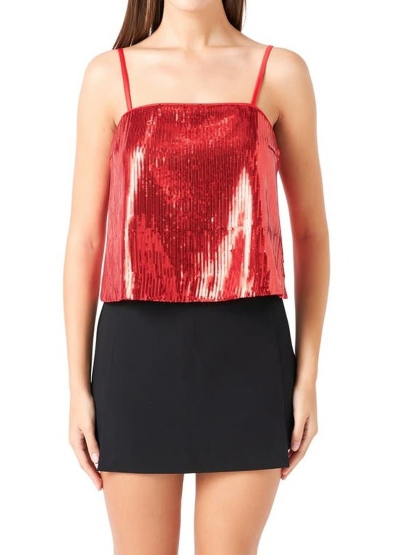 Endless Rose Sequin Crop Camisole