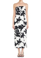 endless rose Women's Printed Strapless Maxi Dress - Cream/blac