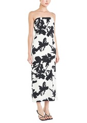 endless rose Women's Printed Strapless Maxi Dress - Cream/blac