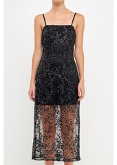 endless rose Women's Sequins Embroidered Cocktail Dress - Black