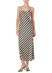 endless rose Women's Striped Sleeveless Maxi Dress - Cream/blac