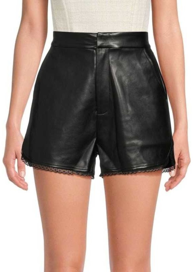 Endless Rose Faux Leather Shorts