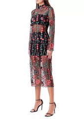 Endless Rose Floral Embroidered Midi Dress
