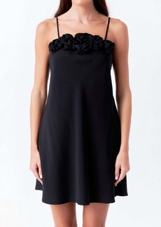Endless Rose Kurston Corsage Mini Dress In Black
