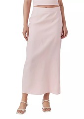 Endless Rose Linen Midi Skirt