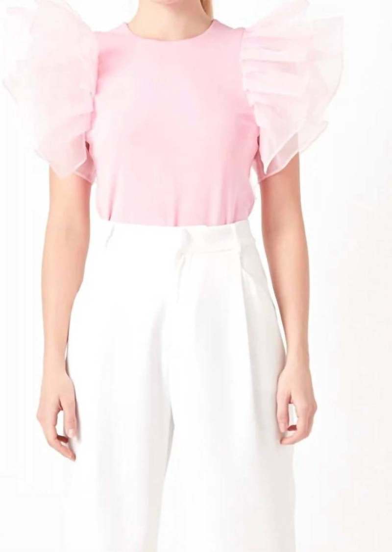 Endless Rose Love Ruffle Top In Pink