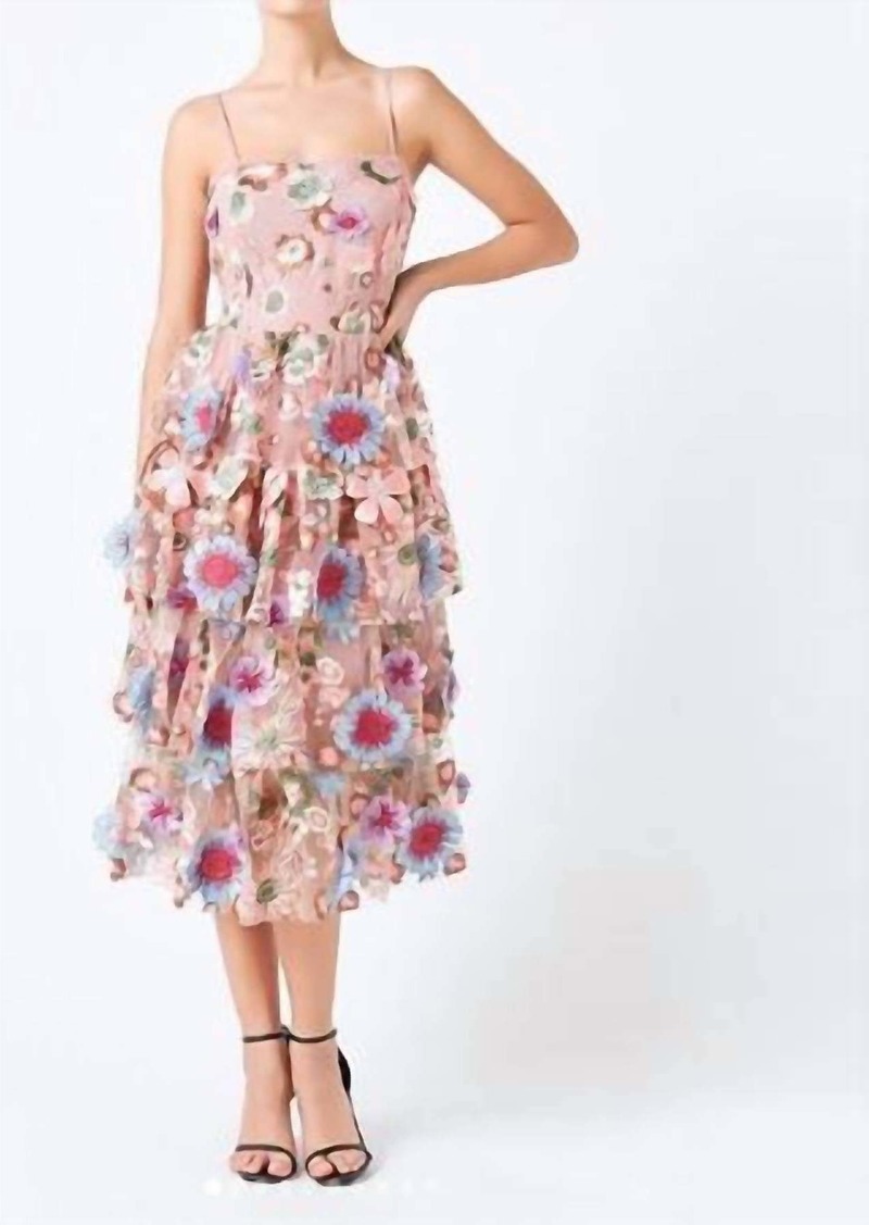 Endless Rose Paisley Midi Dress In Floral Blush Pink