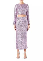 Endless Rose Sequins Midi Skirt