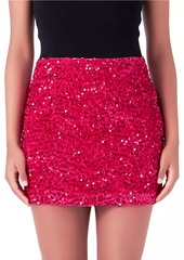 Endless Rose Sequins Velvet Skirt