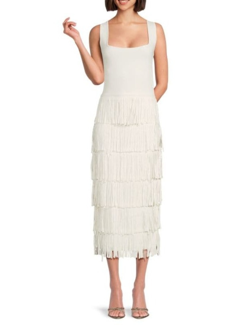 Endless Rose Tiered Fringe Midi Dress