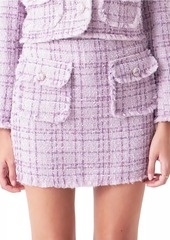 Endless Rose Tonal Boucle Tweed Skirt