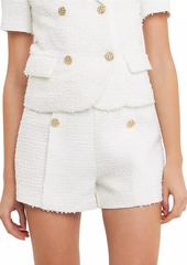 Endless Rose Tweed Double Button Shorts