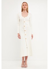 endless rose Women's Button-Down Maxi Dress - White