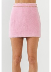 endless rose Women's Chain-Trimmed Mini Skirt - Bubblegum pink