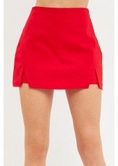 endless rose Women's Cut Out Mini Skort - Red
