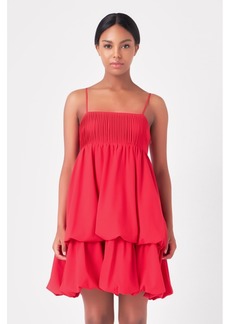 Endless Rose Women's Double Blouson Mini Dress - Red