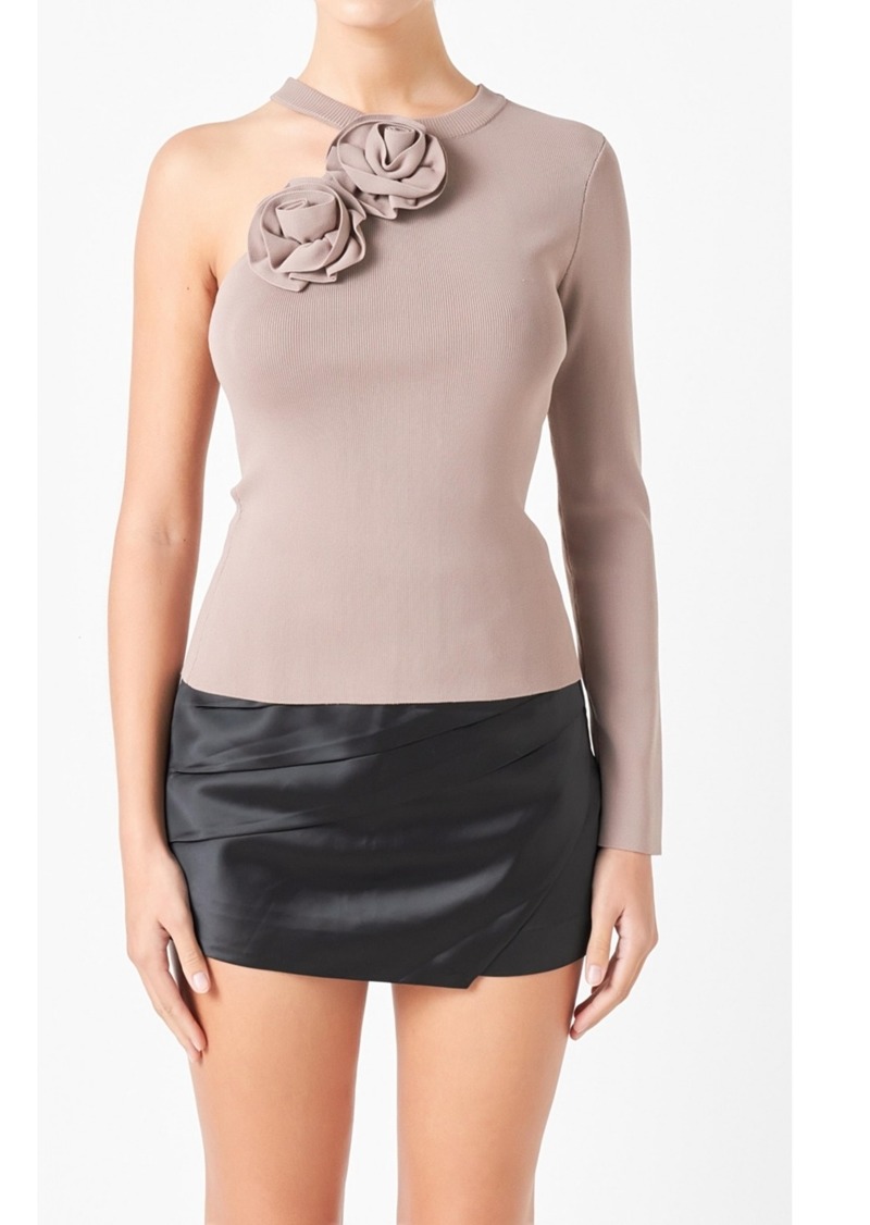 Endless Rose Women's Rose Knit Top - Taupe