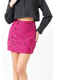Endless Rose Women's Sequins Mini Skirt - Berry