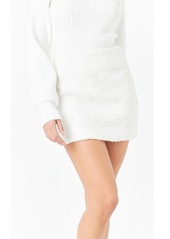 Endless Rose Women's Sequins Mini Skirt - White