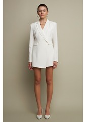Endless Rose Women's Suit Blazer Romper - White