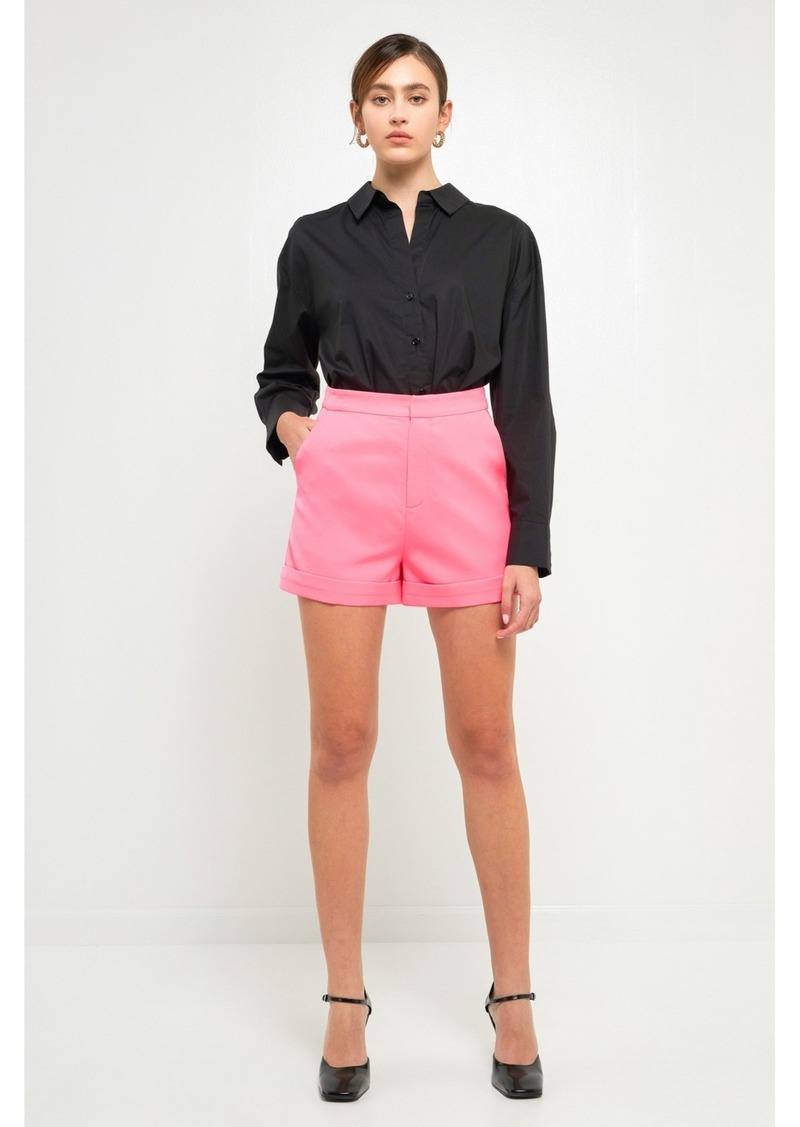 endless rose Women's Tailored Basic Shorts - Neon pink