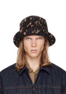 Engineered Garments Black & Brown Leopard Jacquard Bucket Hat