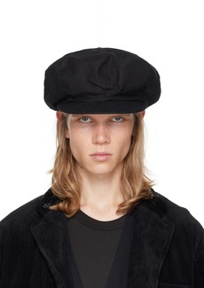 Engineered Garments Black Brushed Newsboy Cap