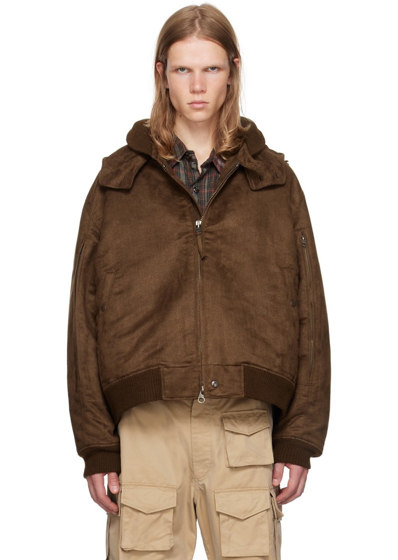 Engineered Garments Brown LL Faux-Suede Bomber Jacket