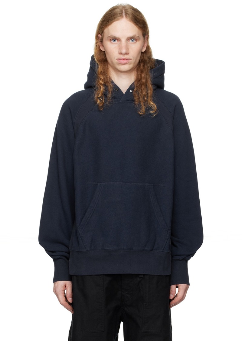 Engineered Garments Navy Raglan Hoodie