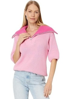 English Factory 1/2 Sleeves Collar Knit Top